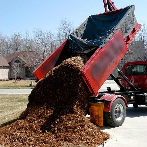 we offer a variety of mulch options for mulch delivery including shredded hardwood, pine bark, and cedar